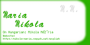 maria mikola business card